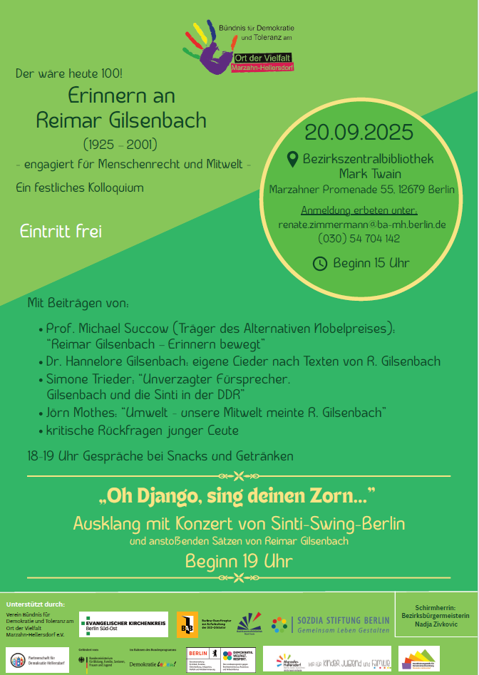 Plakat "Erinnern an Gilsenbach"